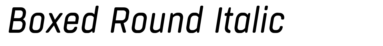 Boxed Round Italic